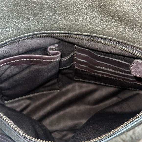 Tumi Beacon Hill Leather Laptop $495 Tote Bag Green Brown Unisex - Picture 10 of 16